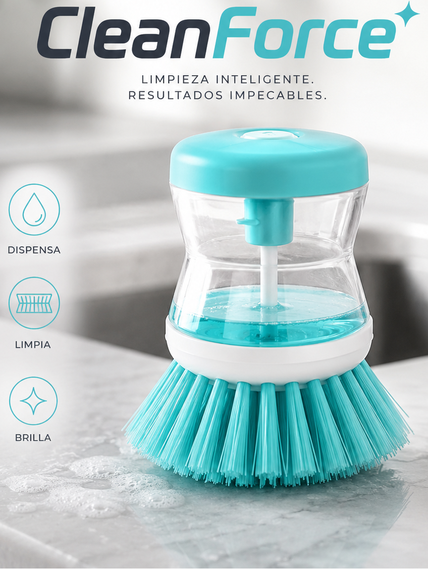 Cepillo dispensador de jabón para cocina | CleanForce™