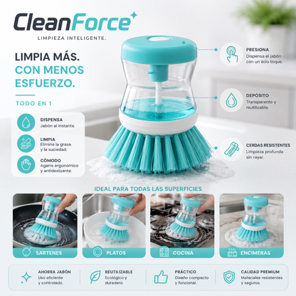 Cepillo dispensador de jabón para cocina | CleanForce™