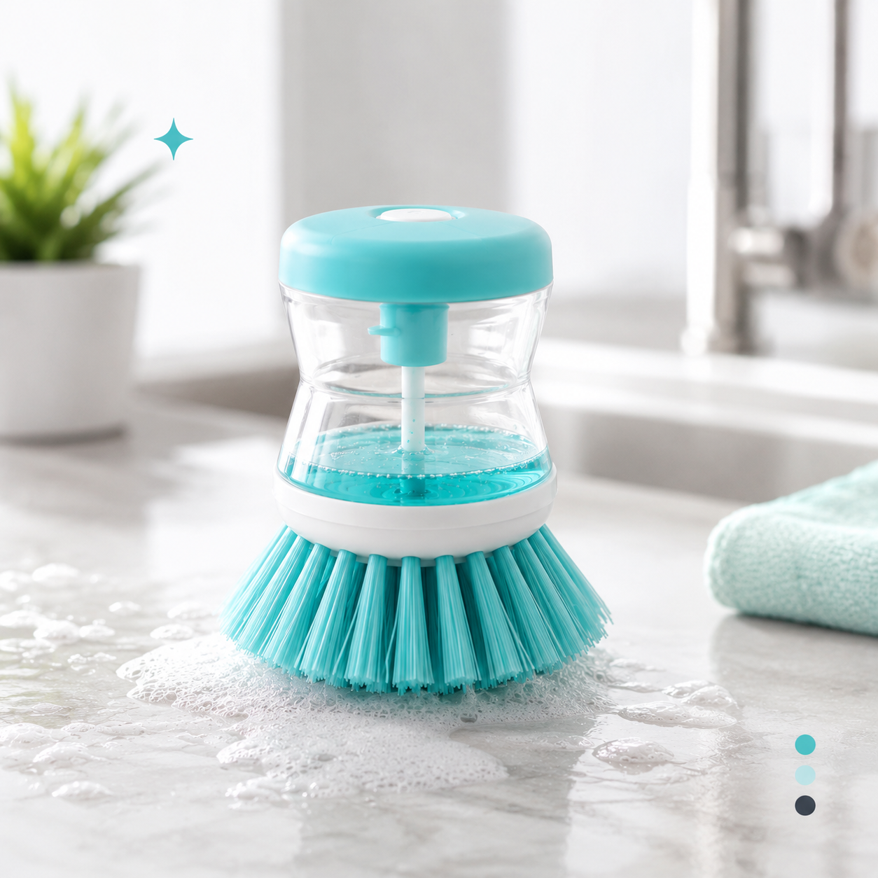 Cepillo dispensador de jabón para cocina | CleanForce™